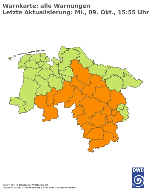 Aktuelle Wetterwarnungen für  Forchheim