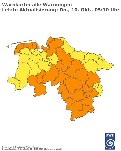 Aktuelle Wetterwarnungen für  Forchheim