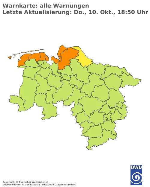 Aktuelle Wetterwarnungen für  Forchheim