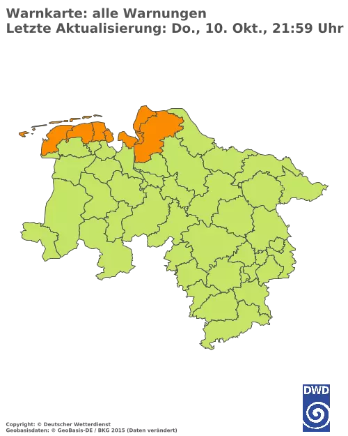 Aktuelle Wetterwarnungen für  Forchheim