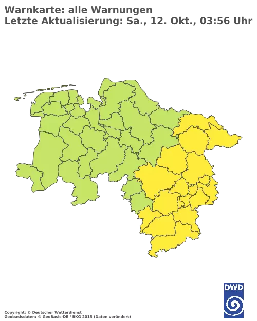 Aktuelle Wetterwarnungen für  Forchheim