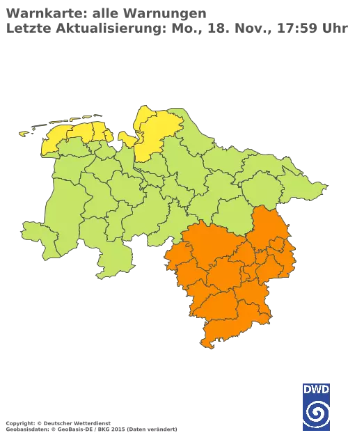 Aktuelle Wetterwarnungen für  Forchheim