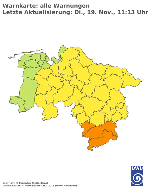 Aktuelle Wetterwarnungen für  Forchheim