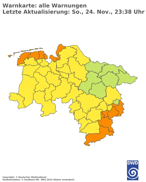 Aktuelle Wetterwarnungen für  Forchheim