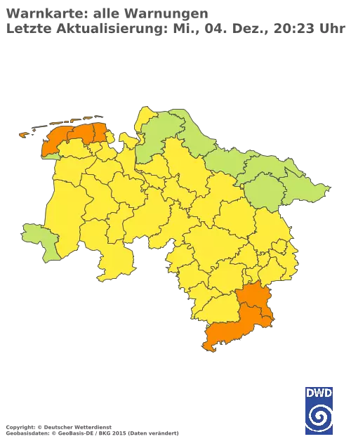 Aktuelle Wetterwarnungen für  Forchheim